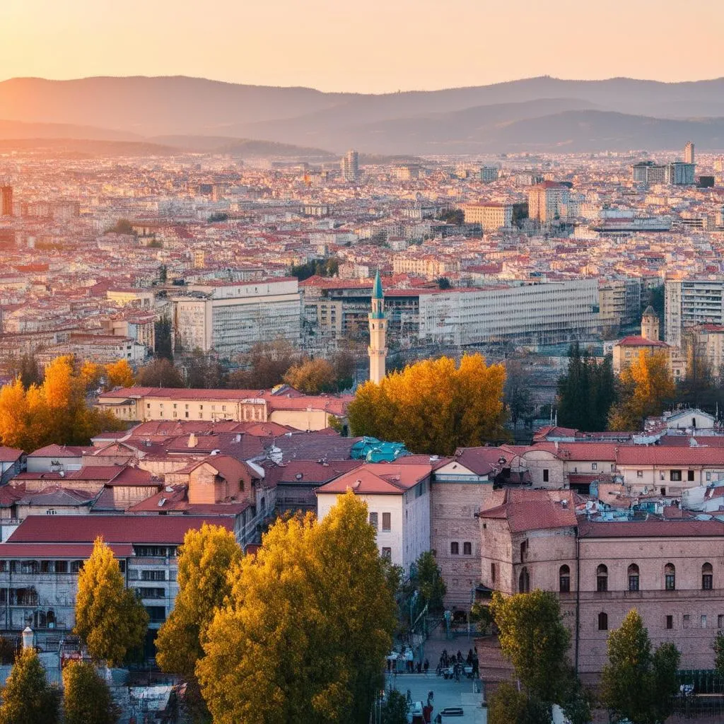 Sarajevo at sunset